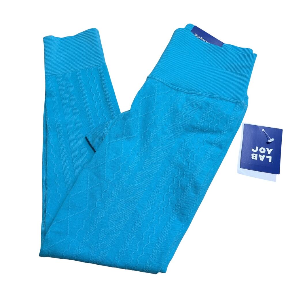 JoyLab Women's Sky Blue Seamless Cable Knit Leggings - Size Small - NWT